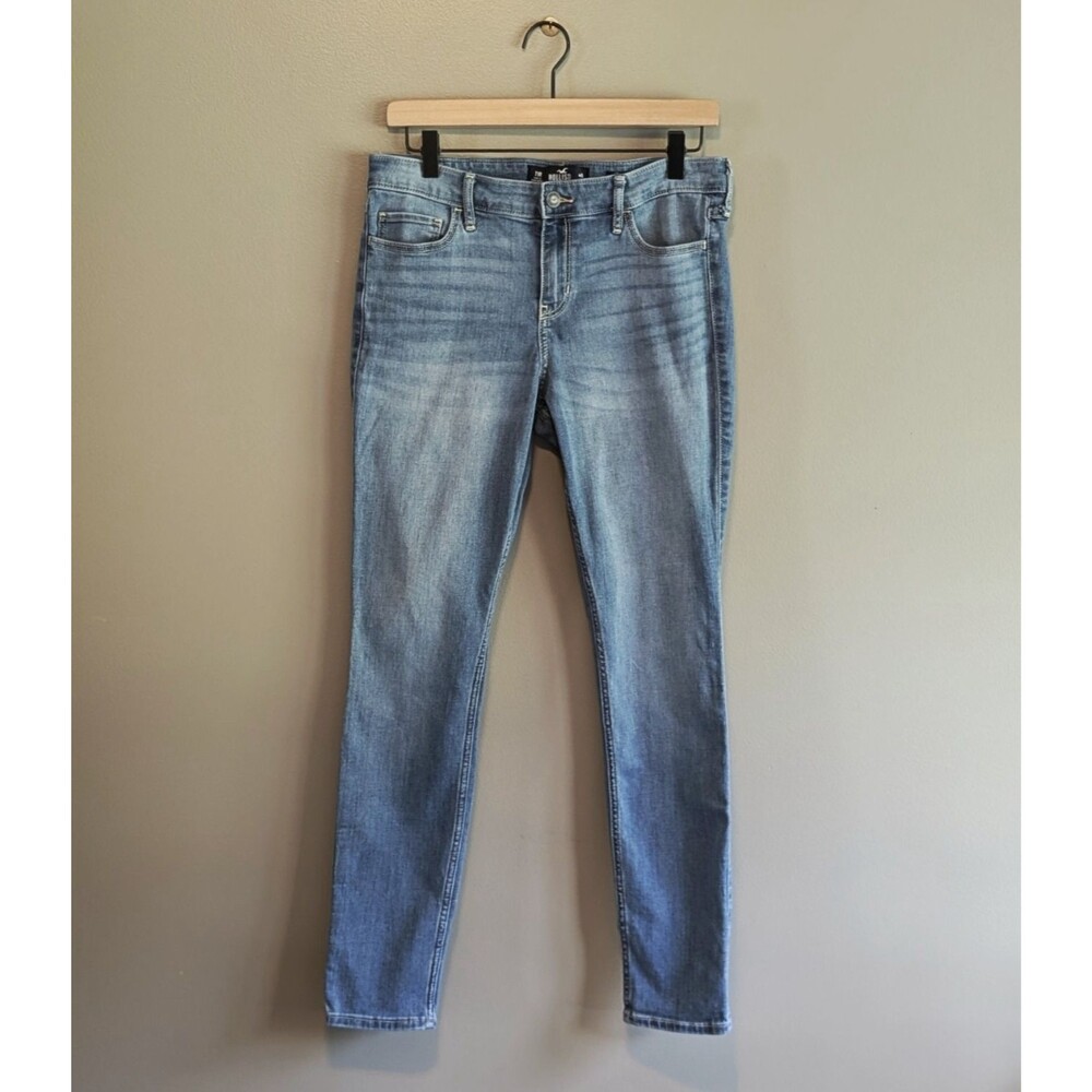 Hollister Jeans Womens 11R Mid Rise Super Skinny Classic Stretch Blue 30x30